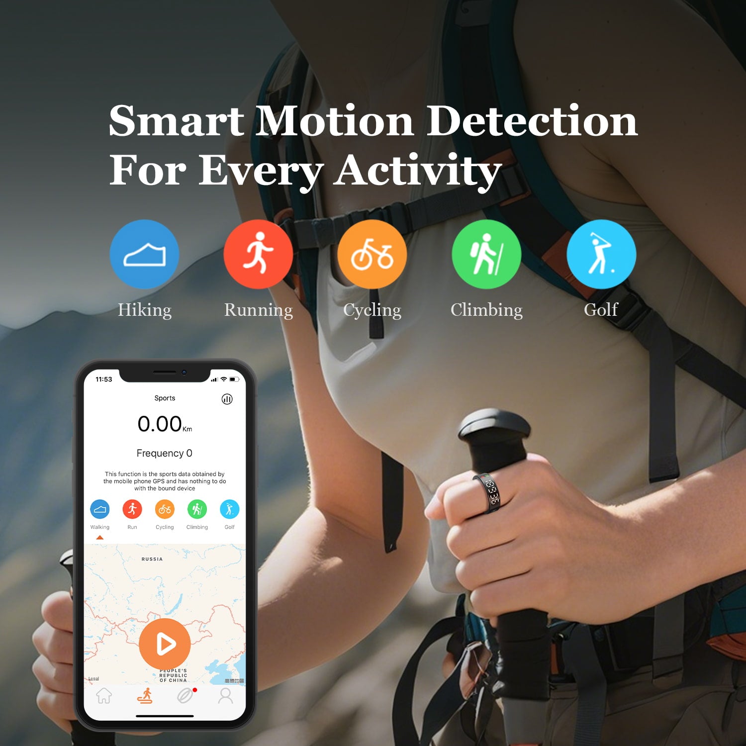 Smart Ring Health with LED Display Screen Health Fitness Tracker
