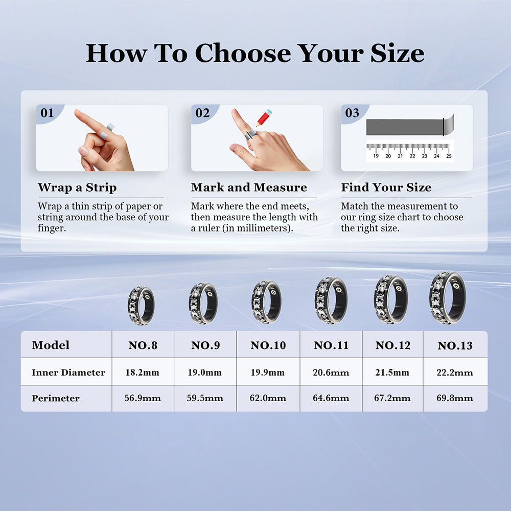 Smart Ring for Men, Health Tracker Fitness Ring