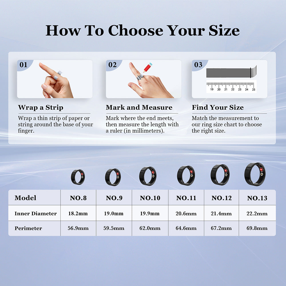 Smart Ring for Men & Women, Health Tracker Fitness Ring