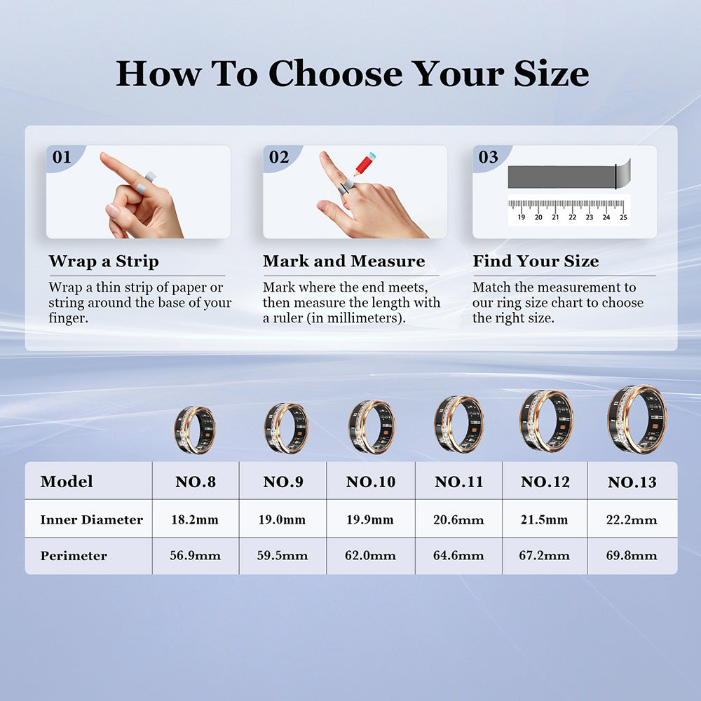 Smart Ring IP68 Waterproof Sleep and Fitness Tracker Rings