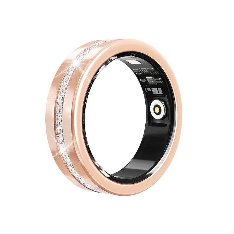 Smart Ring Fitness Tracker with Moissanite Diamond