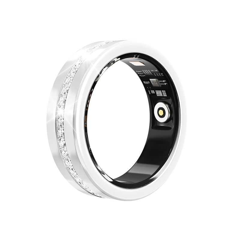 Smart Ring Fitness Tracker with Moissanite Diamond